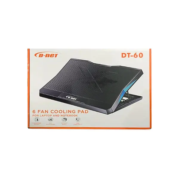پایه خنک کننده لپ تاپ 6 فن دی نت مدل DT-60  - تصویر محصول 4